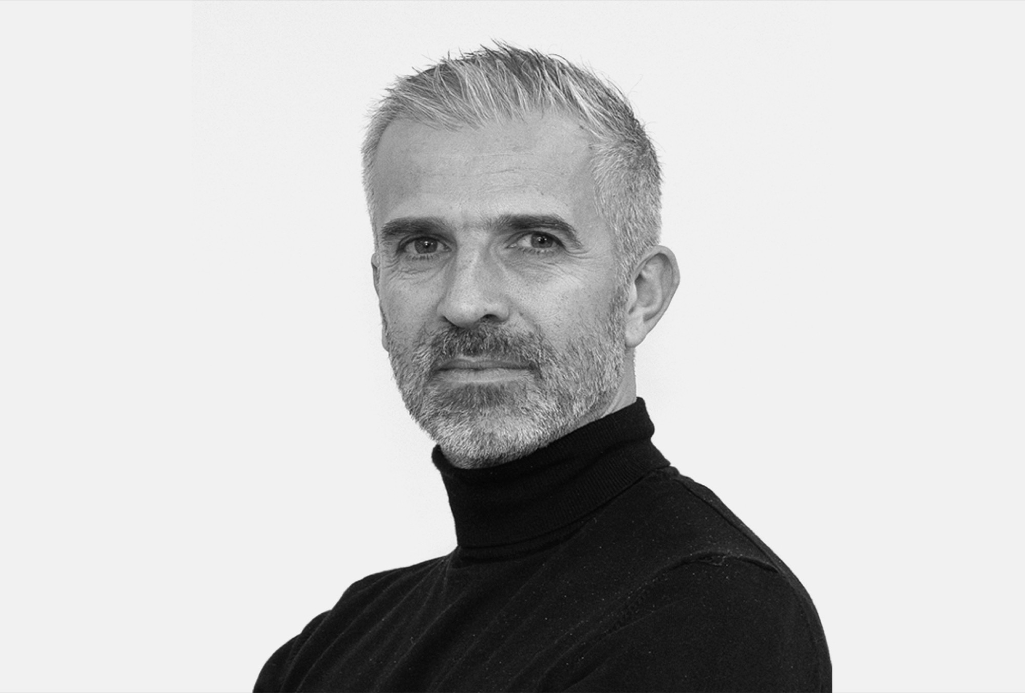 General Manager Konstantinos Chantzis, portrait in black and white